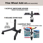 WinSpin 24" 14 Slot Floor Stand Color Clicker Dry Erase Prize Wheel