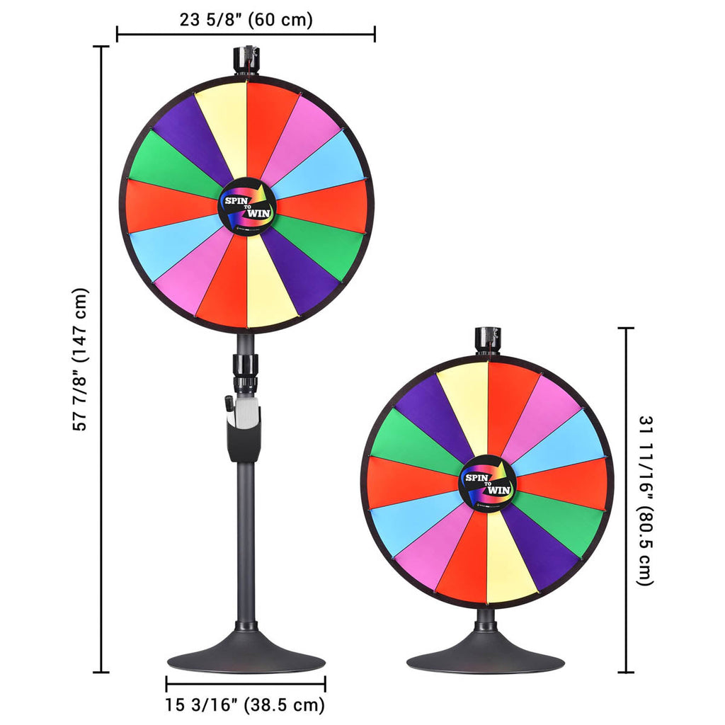 WinSpin 24" 14 Slot Floor Stand Color Clicker Dry Erase Prize Wheel