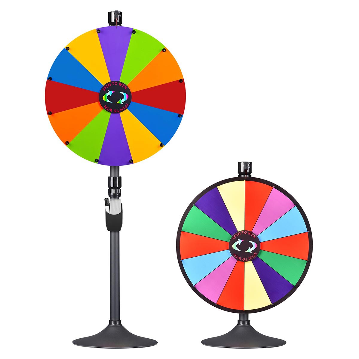 WinSpin 24" 14 Slot Floor Stand Color Clicker Dry Erase Prize Wheel