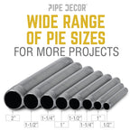1 in. x 3 1/2 in. Black Pipe