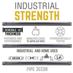 1 in. x 3 1/2 in. Black Pipe