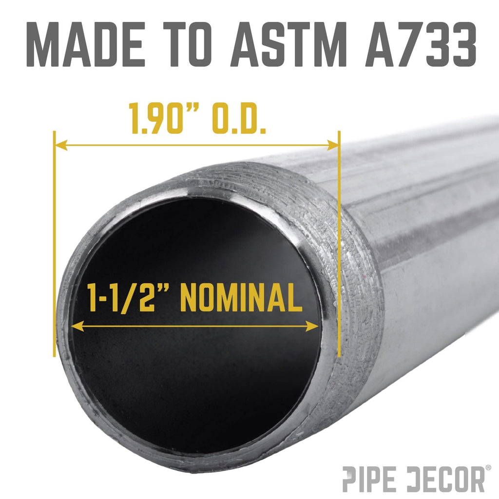 1 1/2 in. x Close Black Pipe