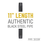 1 1/4 in. x 11 in. Black Pipe