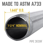 1 1/4 in. x 5 in. Black Pipe