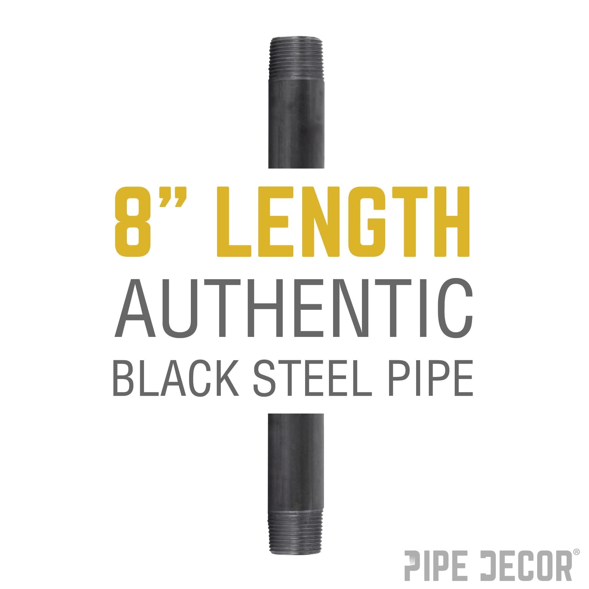 1 1/4 in. x 8 in. Black Pipe