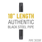 1/2 in. x 18 in. Black Pipe
