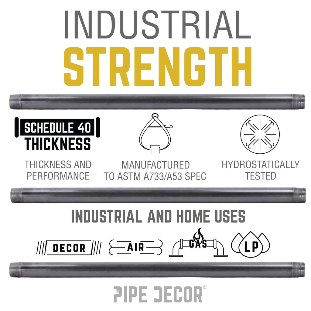 1/2 in. x 2 in. Black Pipe