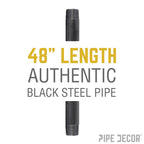 1/2 in. x 48 in. Black Pipe