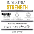 1/2 in. x 6 in. Black Pipe