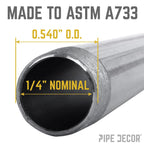 1/4 in. x 1 1/2 in. Black Pipe