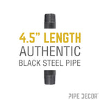 1/4 in. x 4 1/2  in. Black Pipe