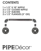 1/2 in. x 10 in. Barn Door Handle - 14.5 in. L