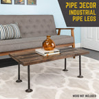 1/2 in. x 12 in. Round Flange Pipe Table Legs - 4 Pack