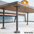 1/2 in. x 12 in. Round Flange Pipe Table Legs - 4 Pack