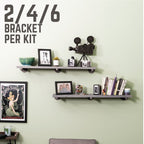 1/2 in. x 12 in. L Shelf Bracket Kit, 6 Pack