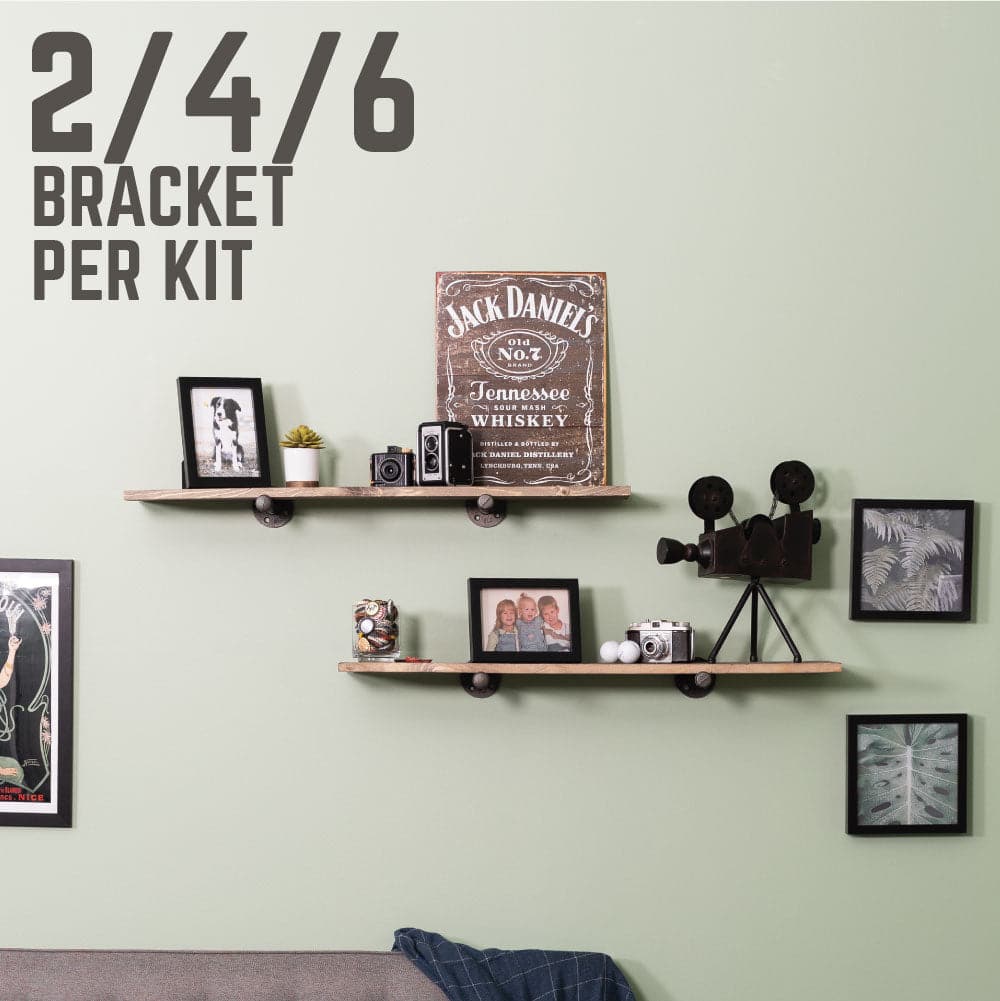 1/2 in. x 12 in. Shelf Bracket Kit, 4 Pack