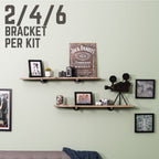 1/2 in. x 12 in. Shelf Bracket Kit, 4 Pack