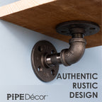 1/2 in. x 3.75 in. Double Flange Shelf Bracket, 4 Pack