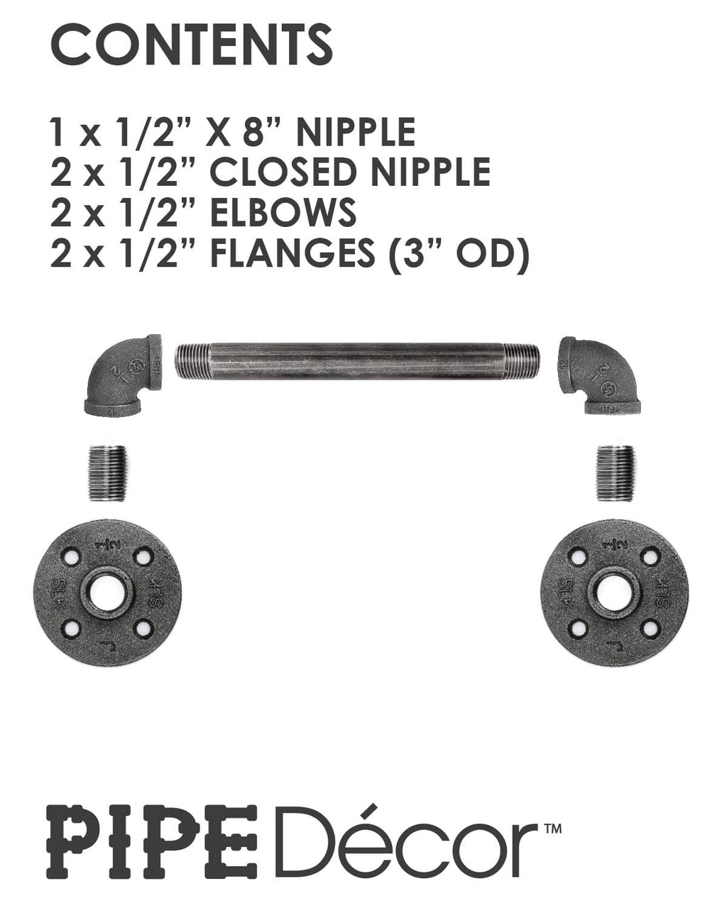 1/2 in. x 8 in. Barn Door Handle - 12.5 in. L