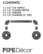 1/2 in. x 8 in. Barn Door Handle - 12.5 in. L