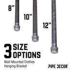 1/2 in. x 8 in. Clothing Hanging Bracket Kit, 4-Pack