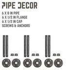 1/2 in. x 8 in. Shelf Bracket Kit, 6 Pack