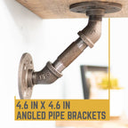 1/2 in. x 3 in. Double Flange Angled Bracket Kit, 4 Pack