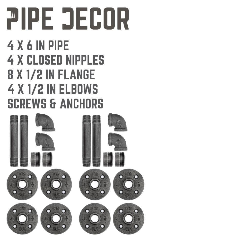 1/2 in. x 6 in. Double Flange Shelf Bracket, 4 Pack