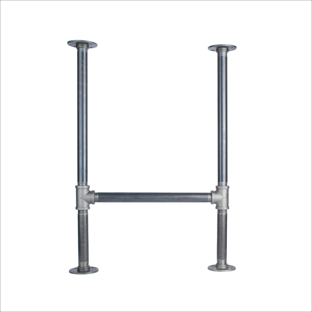 1 in. Heavy Duty H Round Flange Desk Main. Leg - 1 Leg