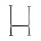 1 in. Heavy Duty H Round Flange Desk Main. Leg - 1 Leg