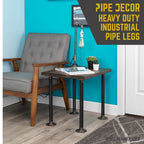 1 in. x 18 in. Round Flange Pipe Table Legs - 4 Pack