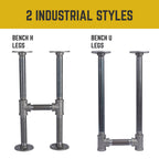 3/4 in. H Round Flanges Pipe Kit for Bench Legs