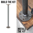 ¾ in. x 18 in. Round Flange Pipe Table Legs - 4 Pack