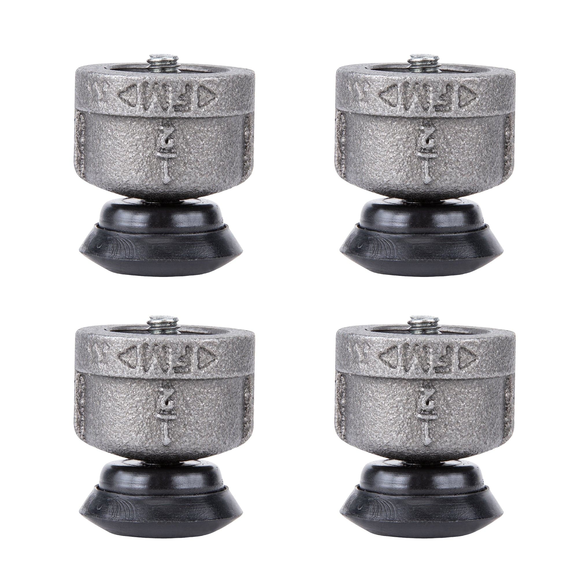 Furniture Leg Levelers for ½” Pipe Legs (4 Pack)