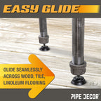 Furniture Leg Levelers for ½” Pipe Legs (4 Pack)