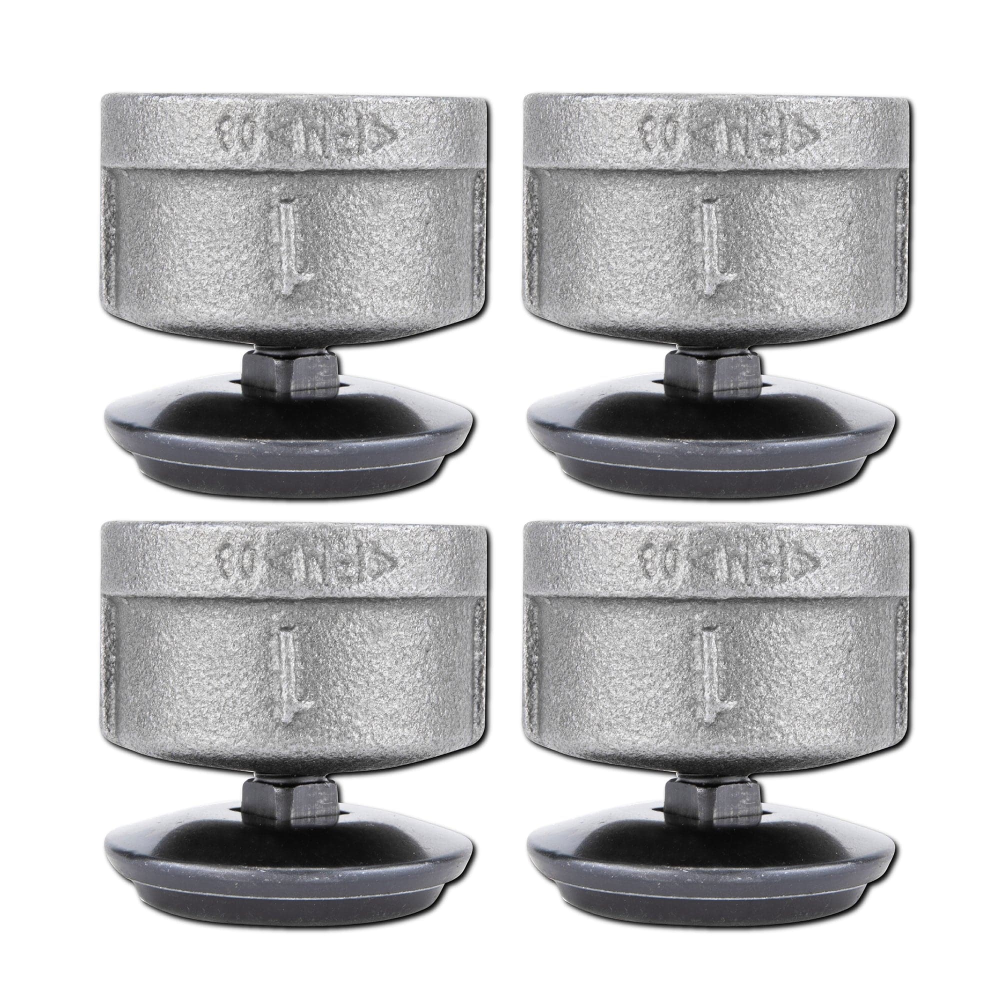 Furniture Leg Levelers for 1” Pipe Legs (4 Pack)