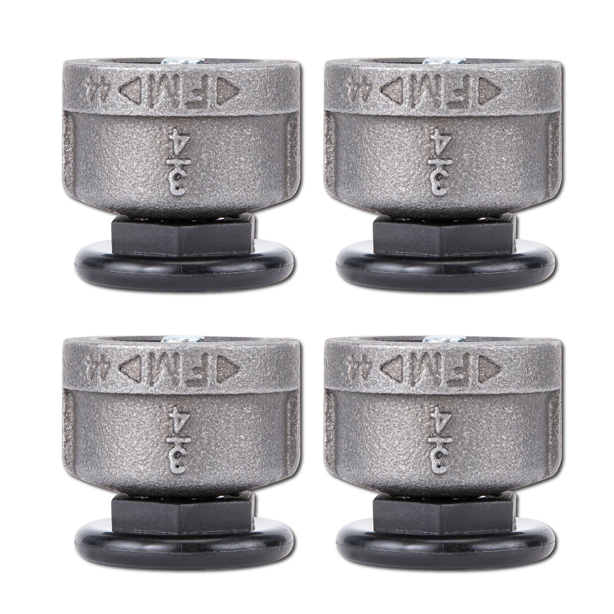 Furniture Leg Levelers for ¾” Pipe Legs (4 Pack)