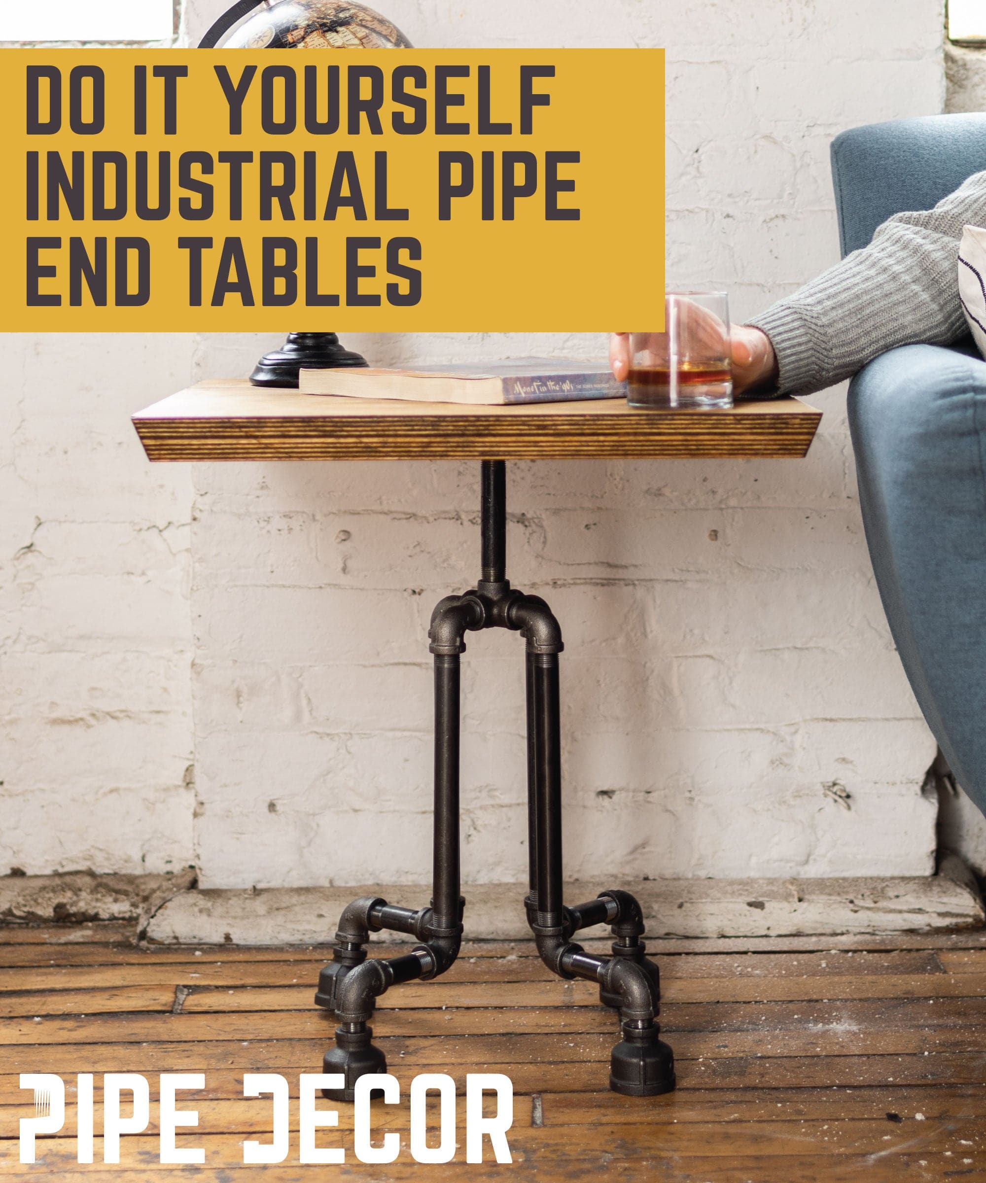 Roots End Table By PIPE DECOR