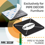 Heavy Duty Square Felt Pad for 3/4 in. Pipe Floor Flange, 3 in. x 3 in. (4-Pack)