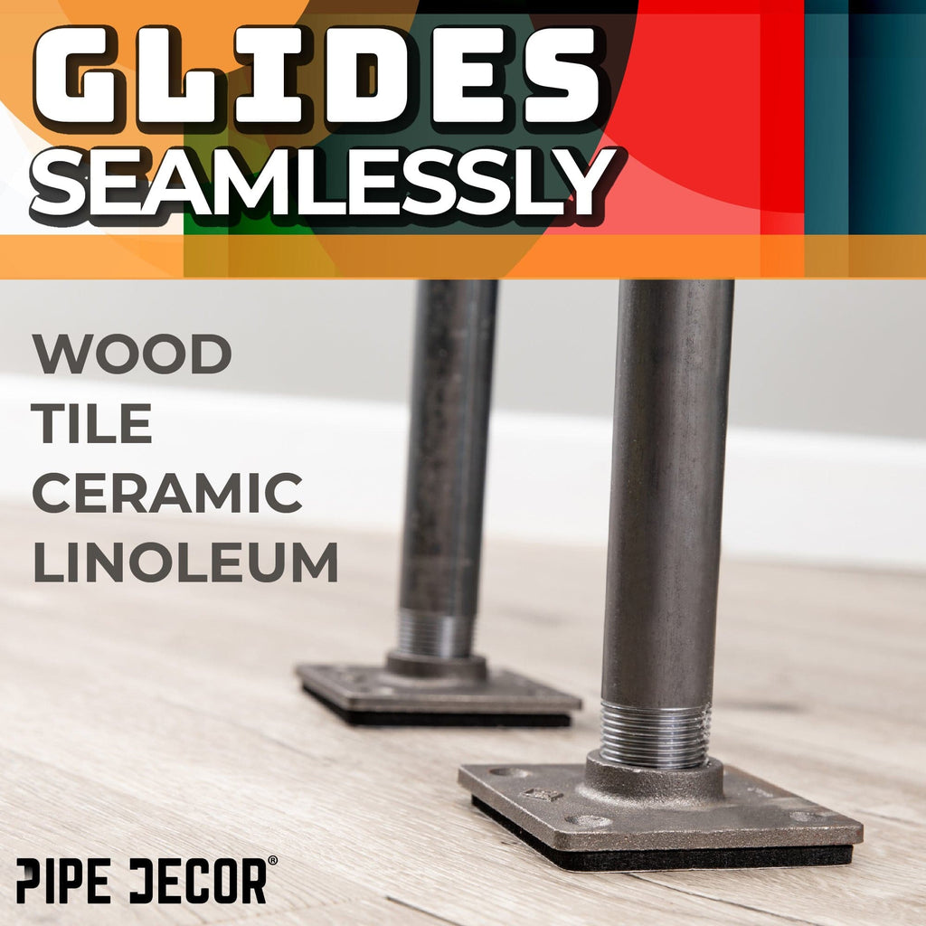 Heavy Duty Square Felt Pad for 3/4 in. Pipe Floor Flange, 3 in. x 3 in. (4-Pack)