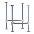 1 in. Heavy Duty H Round Flange Pipe Legs, for Restore Wood Dining Tabletops