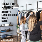 115 in. Wall Mounted Clothing Rack, Triple