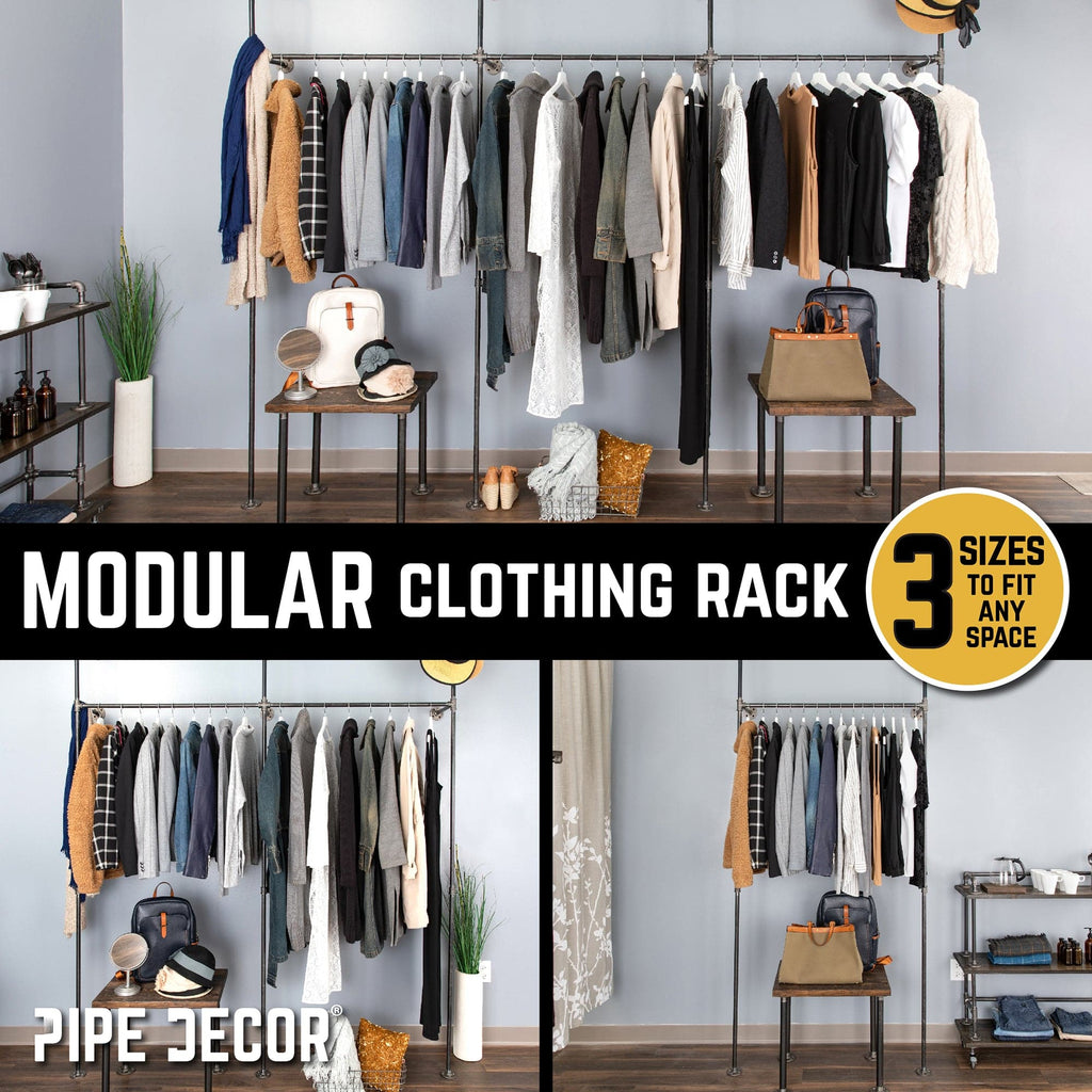 41 in. Wall Mounted Clothing Rack, Single