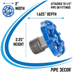 Blue Industrial Spigot with Plug (2-Pack)