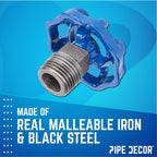 Blue Industrial Spigot with Plug (2-Pack)