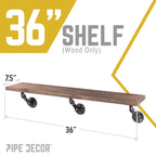 RESTORE Sunset Brown 36 in. Wood Shelf (Wood Only)
