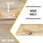RESTORE Driftwood Tan 24 in. Wood Shelf (Wood Only)