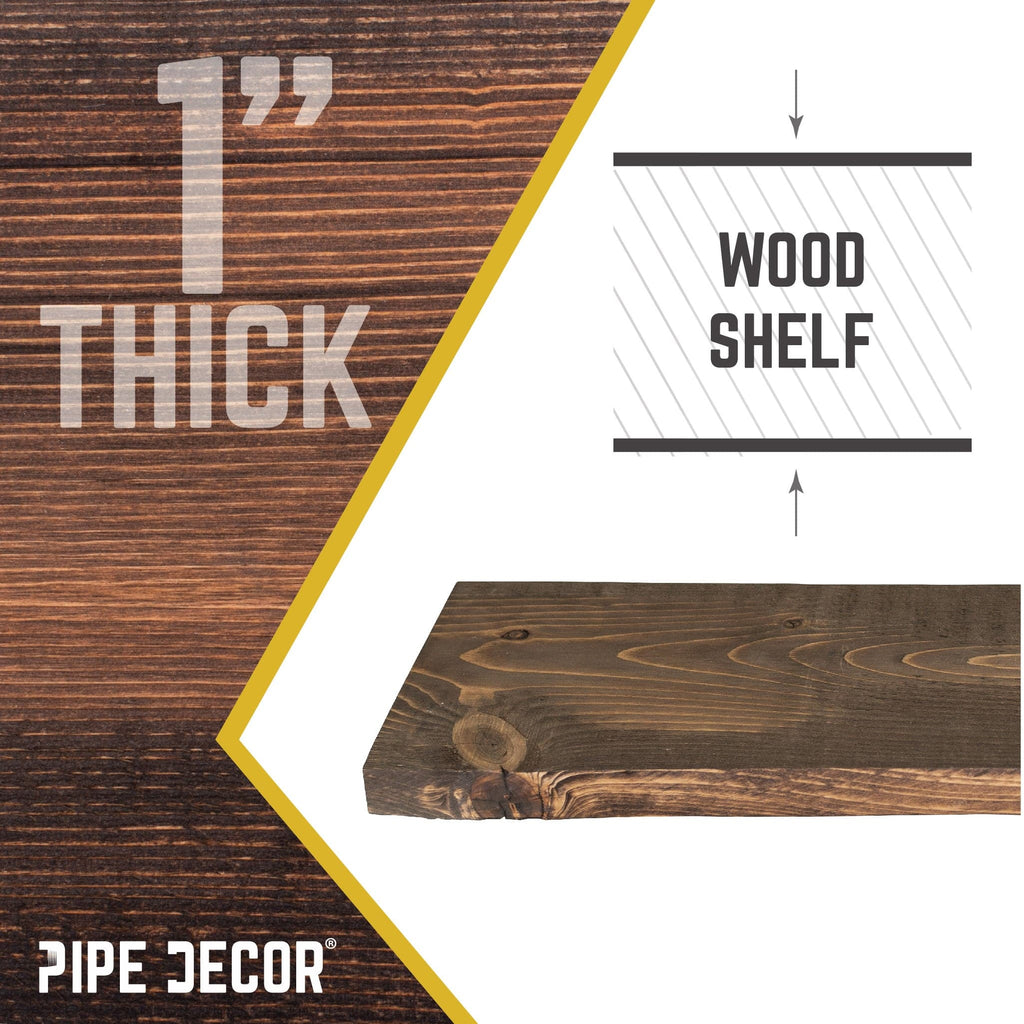 RESTORE Trail Brown 24 in. Wood Shelf (Wood Only)
