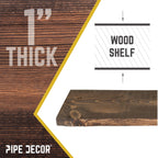 RESTORE Trail Brown 24 in. Wood Shelf (Wood Only)