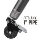 Swivel Caster Wheels for 1" Pipe (4-Pack)